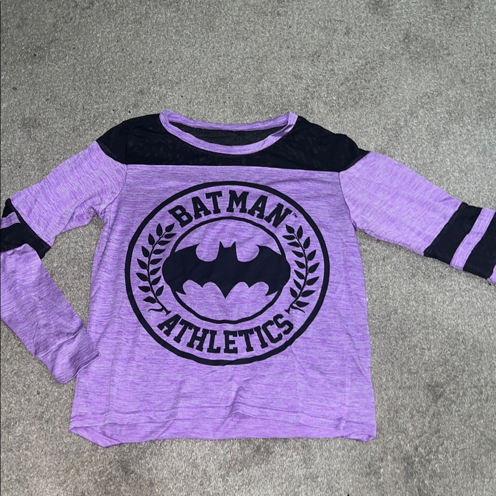 DC Comics Batman Athletics Purple Long Sleeve Shirt
